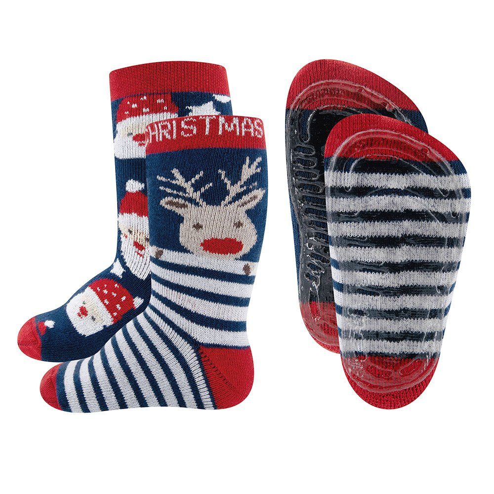 Ewers ABS-Socken Stoppersocken Weihnachten (2-Paar)