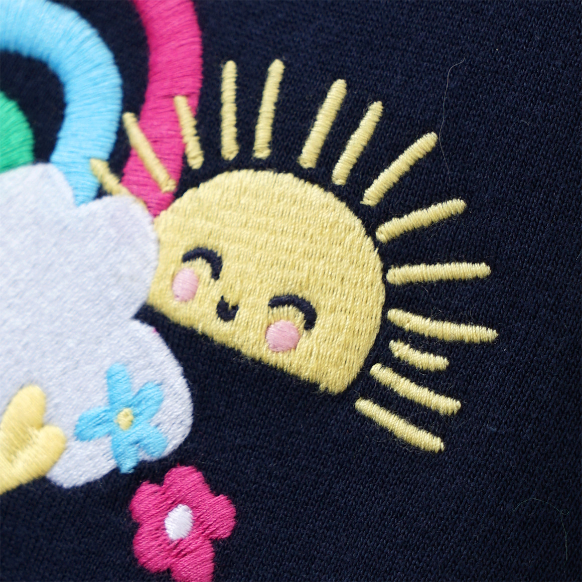 Mädchen Sweatkleid mit Regenbogen-Stickerei