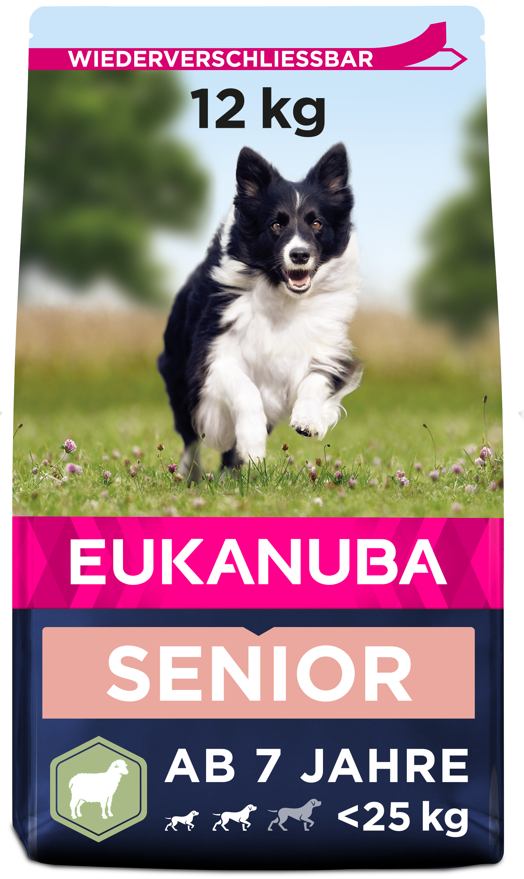 EUKANUBA Hundetrockenfutter EUKANUBA Senior Small & Medium Breed Lamm & Reis 12 kg