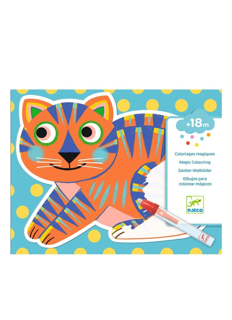 Cartea de colorat cu animale magice a lui Djeco