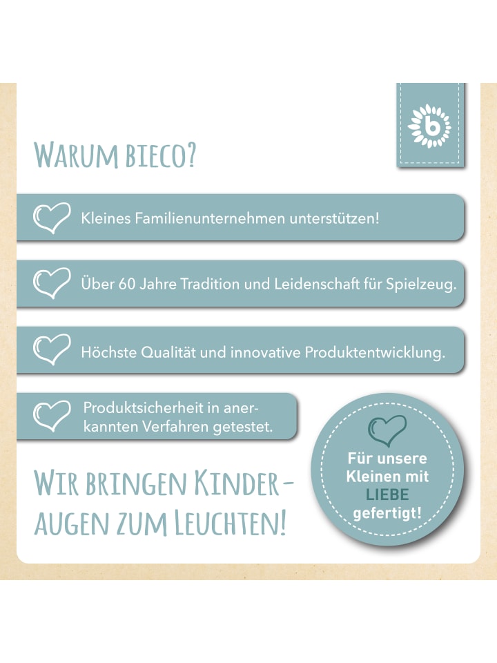 Bieco Spielwaren Kuscheltier aus Leinen & Musselin Frosch - ab Geburt in Blau günstig kaufen onesize