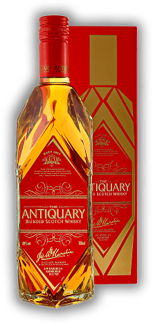 Antiquary Antiquary Durch einen hohen Malt Whisky Anteil ausgestattet mit einer schönen Süße und leichtem, frischen Charakter. 0,7	 Liter - Vol 40%