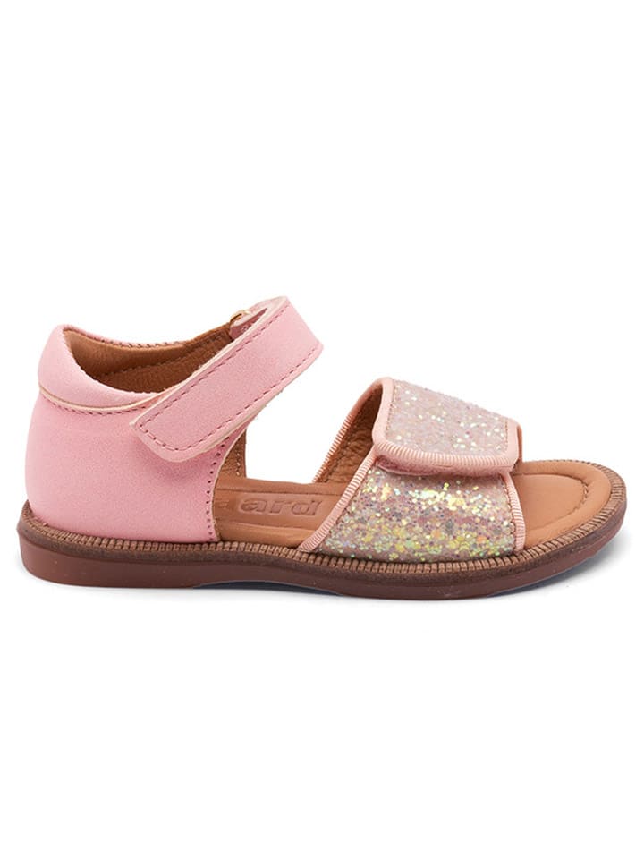 bisgaard Leder-Sandalen in Rosa/ Gold günstig kaufen