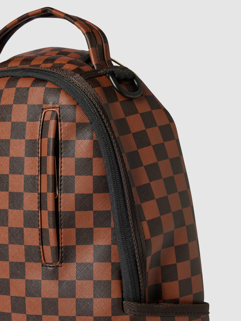 Rucksack mit Allover-Muster Modell 'SHARKS' in schwarz