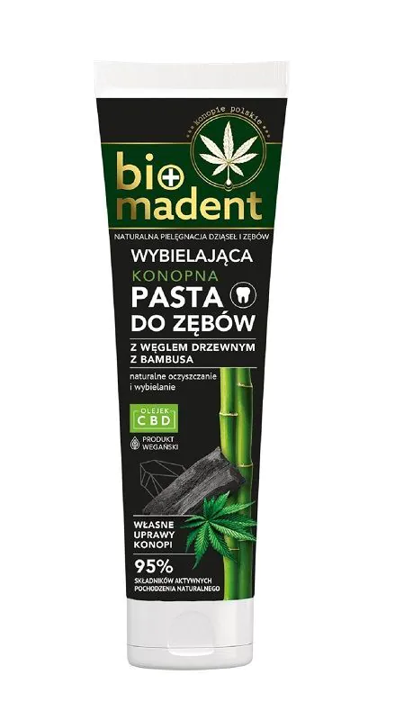 BIOMadent pasta za zube od konoplje s bambusovim ugljenom za izbjeljivanje