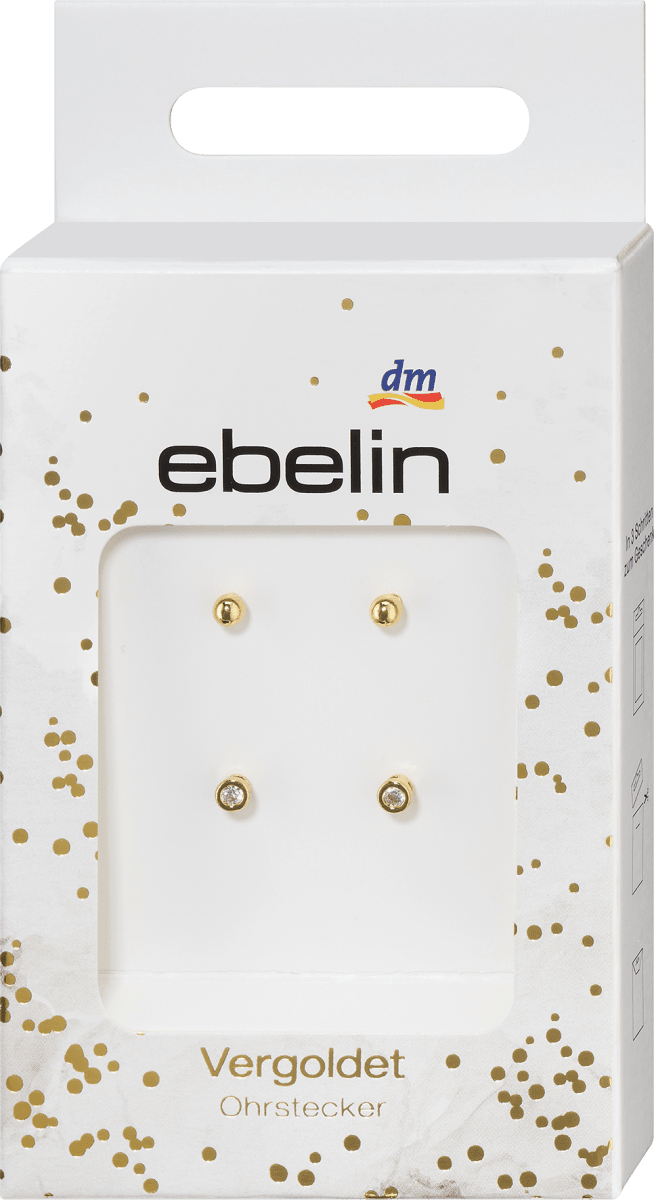 Ohrstecker vergoldeter Modeschmuck, 4 St