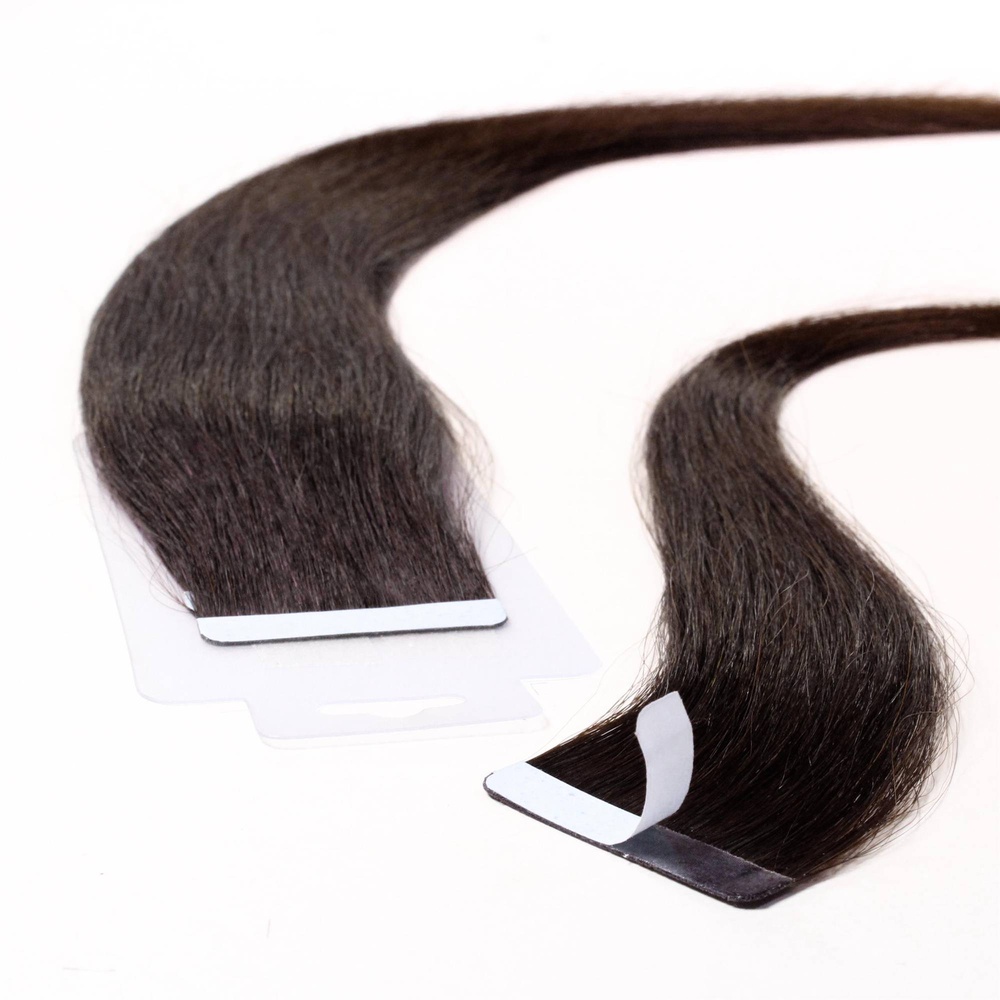 hair2heart Extensions adhésives cheveux naturels #2 Marron foncé extensions