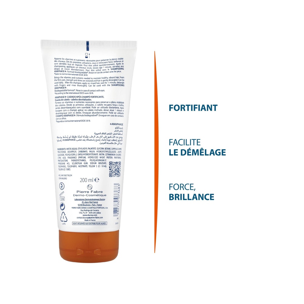 Ducray Anaphase+ Après-Shampoing  fortifiant 20 0 ml Après-Shampooing