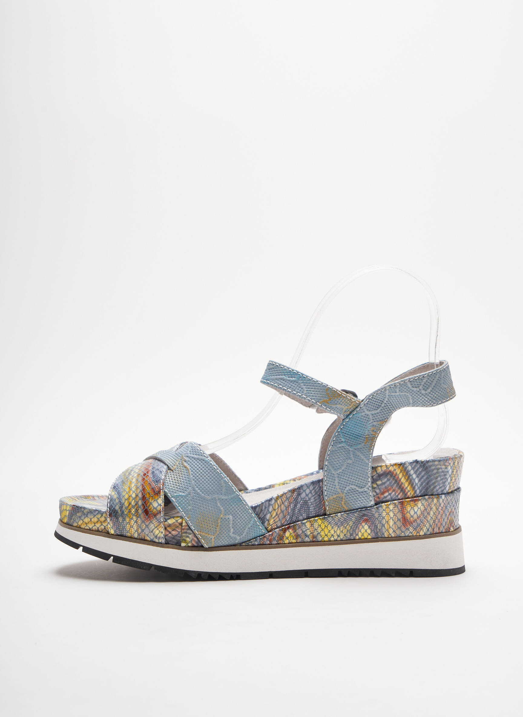Laura Vita Sandales Nu Pieds Femme couleur bleu