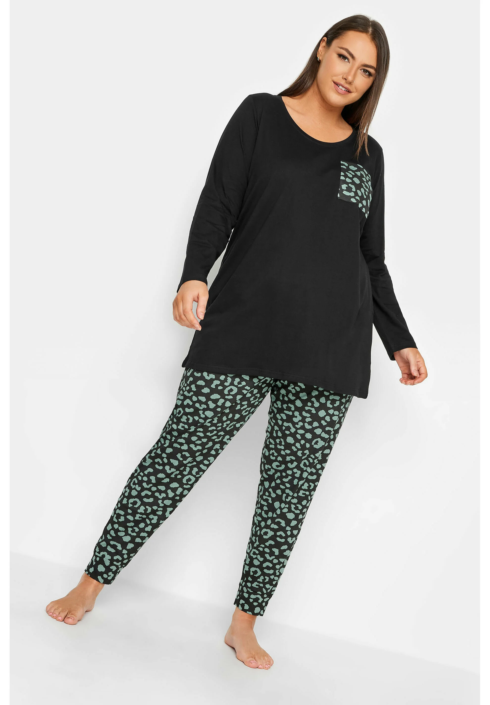 Yours Clothing CONJUNTO DE MANGA LARGA - Pijama