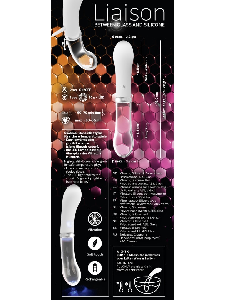 Liaison Vibrator G-Spot LED Vibrator in weiß günstig kaufen 18 cm