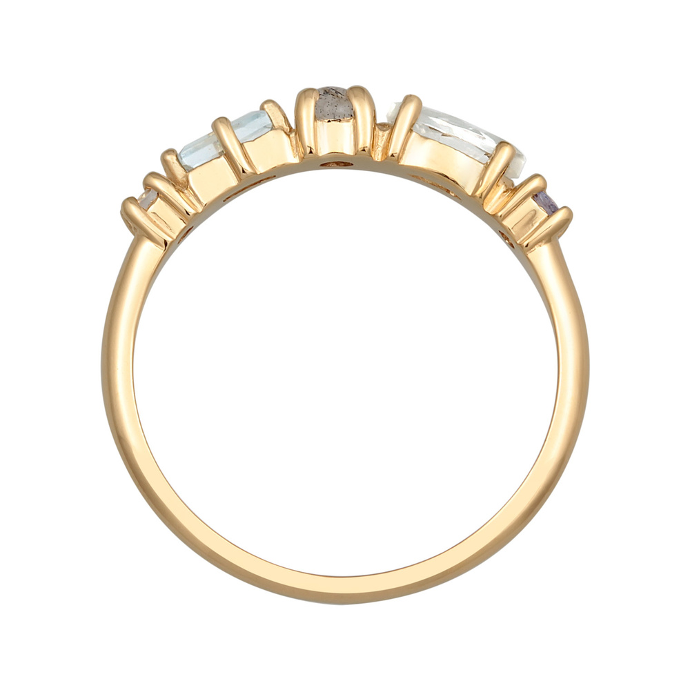Elli PREMIUM Elli PREMIUM Bague Femmes Mémoire classique avec topaze, pierre de lune et améthy Bague