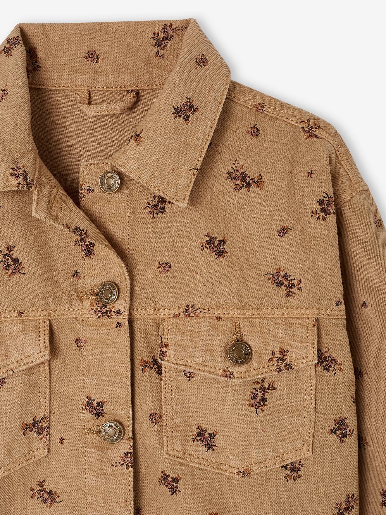 Vertbaudet Leichte Mädchen Jacke - beige bedruckt