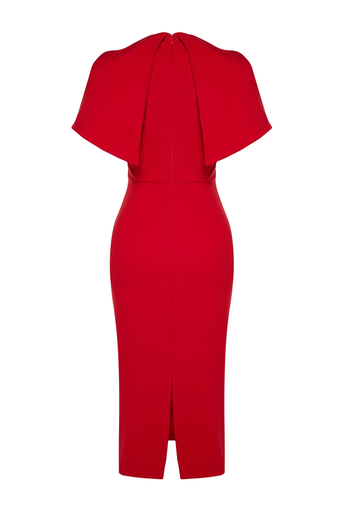 Trendyol Collection  Detailliertes, elegantes Abendkleid mit roten Ärmeln