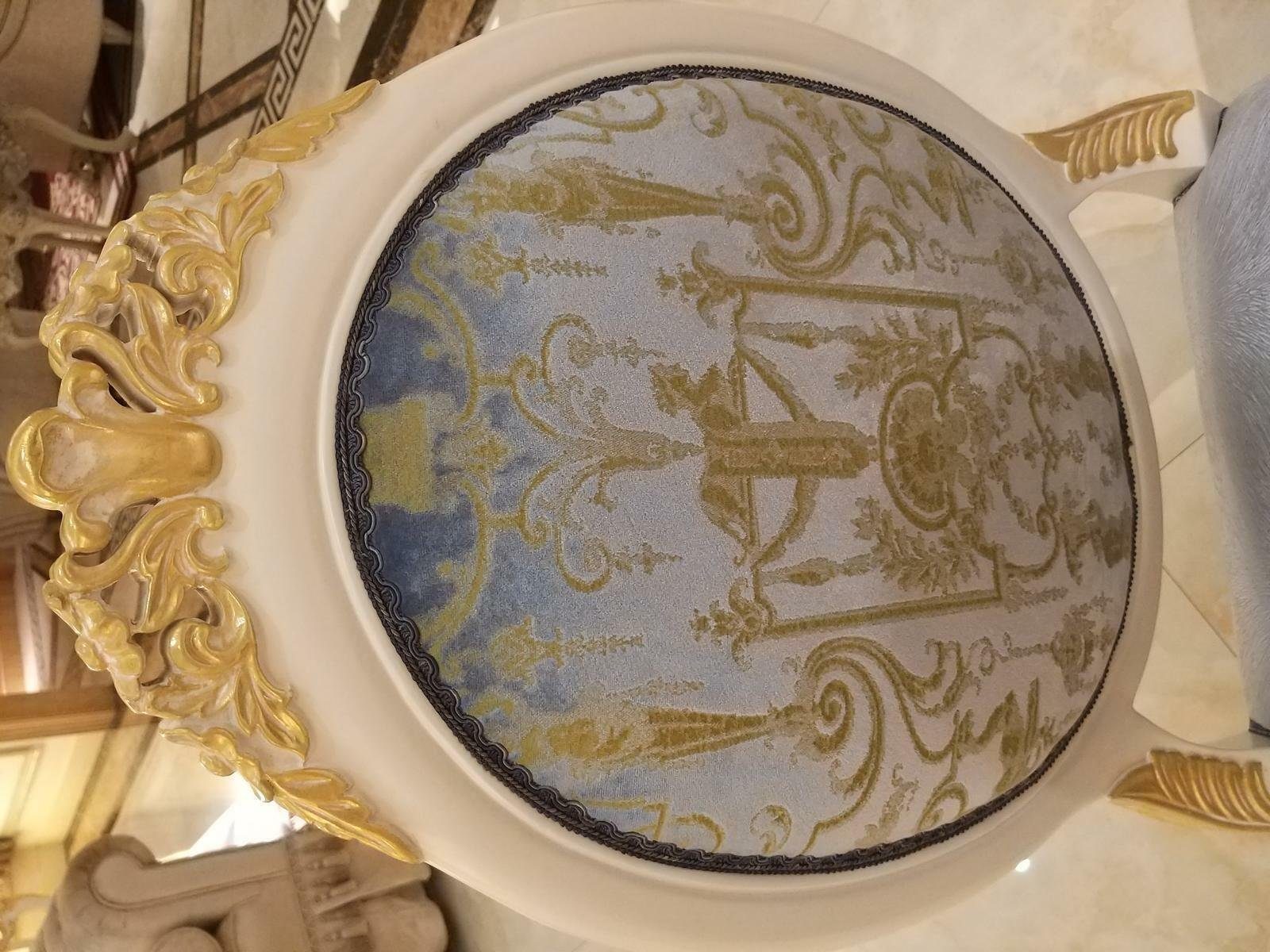 JVmoebel Esszimmer-Set, Esszimmer Set Barock Rokoko Tisch 6x Stühle Buffet Spiegel Kommode