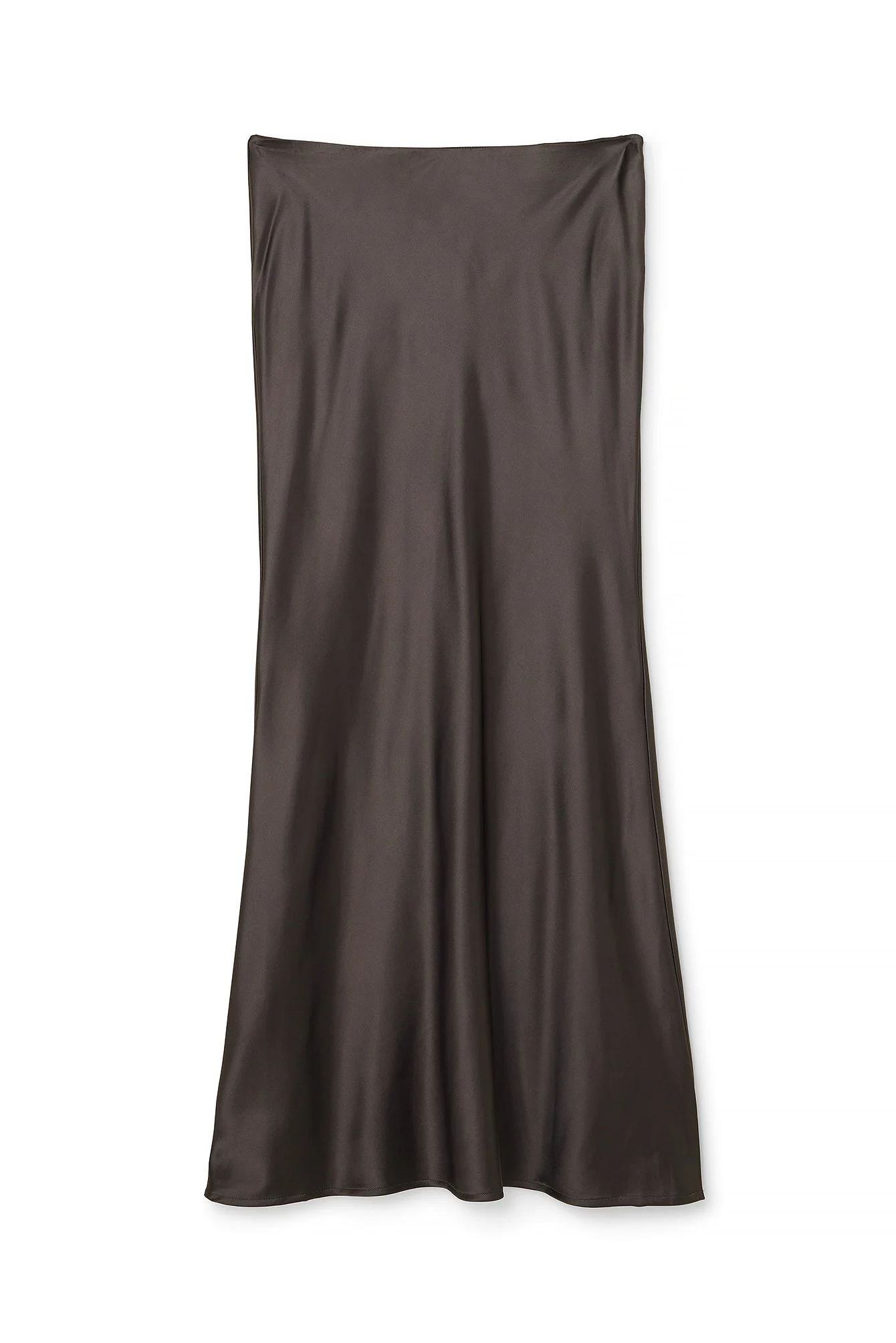 Meerjungfrau-Maxirock aus Satin mit niedriger Taille