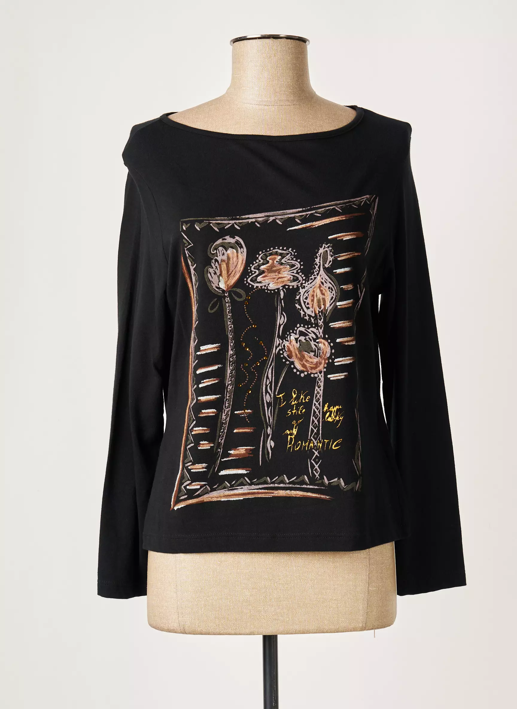 Jean Delfin Tshirts Femme couleur noir