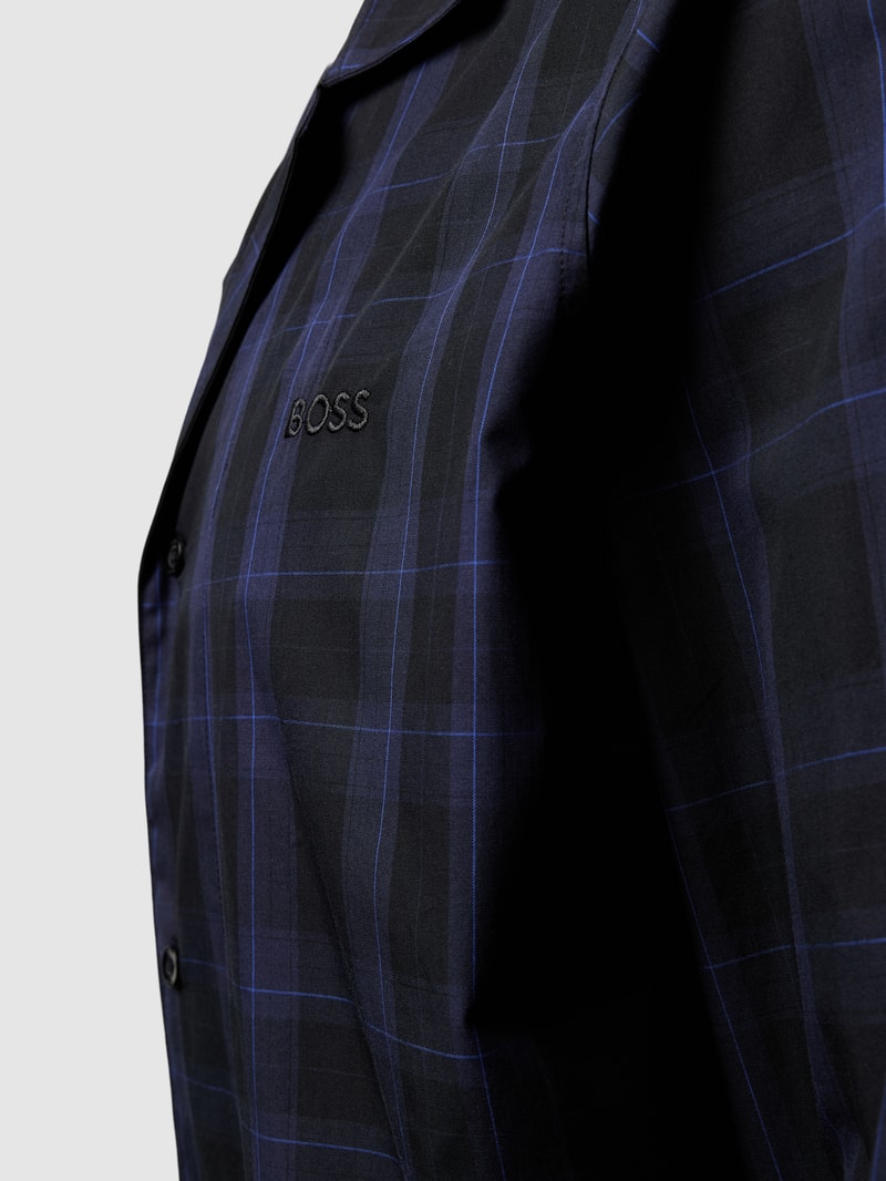Pyjama mit Karomuster Modell 'Urban' in schwarz