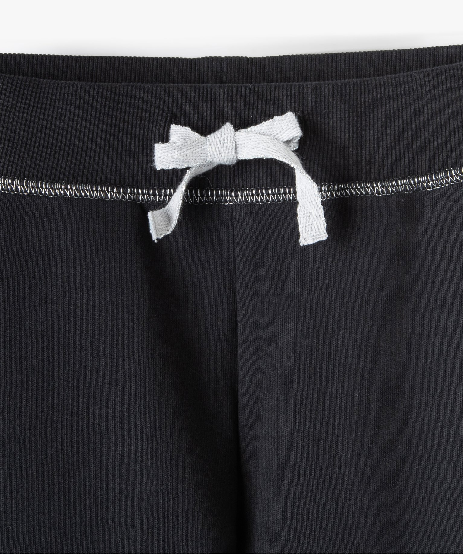 Leggings de sport fille avec surpiqres pailletées noir | GEMO