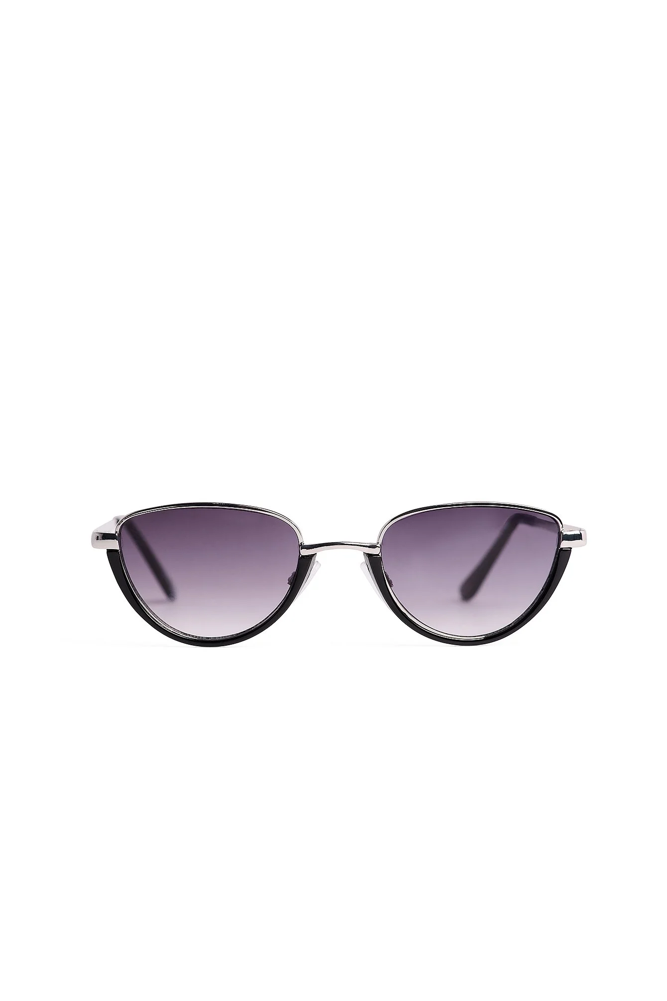 Schlanke Sonnenbrille mit halbem Rahmen