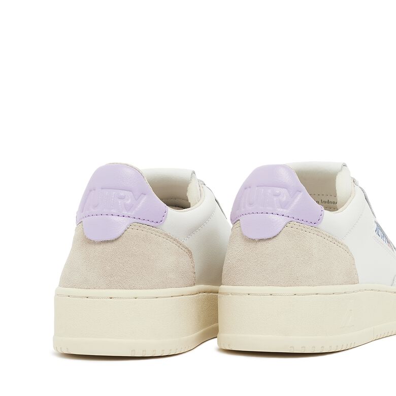 Autry Wmns Medalist Low leat/suede wht/pslilac