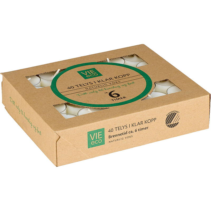 Vie Eco Telys 40-pk 6 timer ECO svanemerket