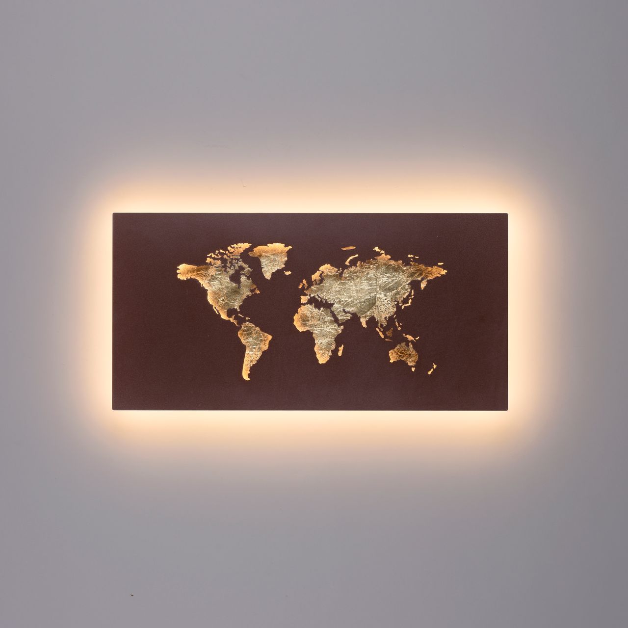 Paul Neuhaus LED Wandleuchte MAP, 1x LED-Board/25,00 Watt. Rechteckig, Farbe: Rost