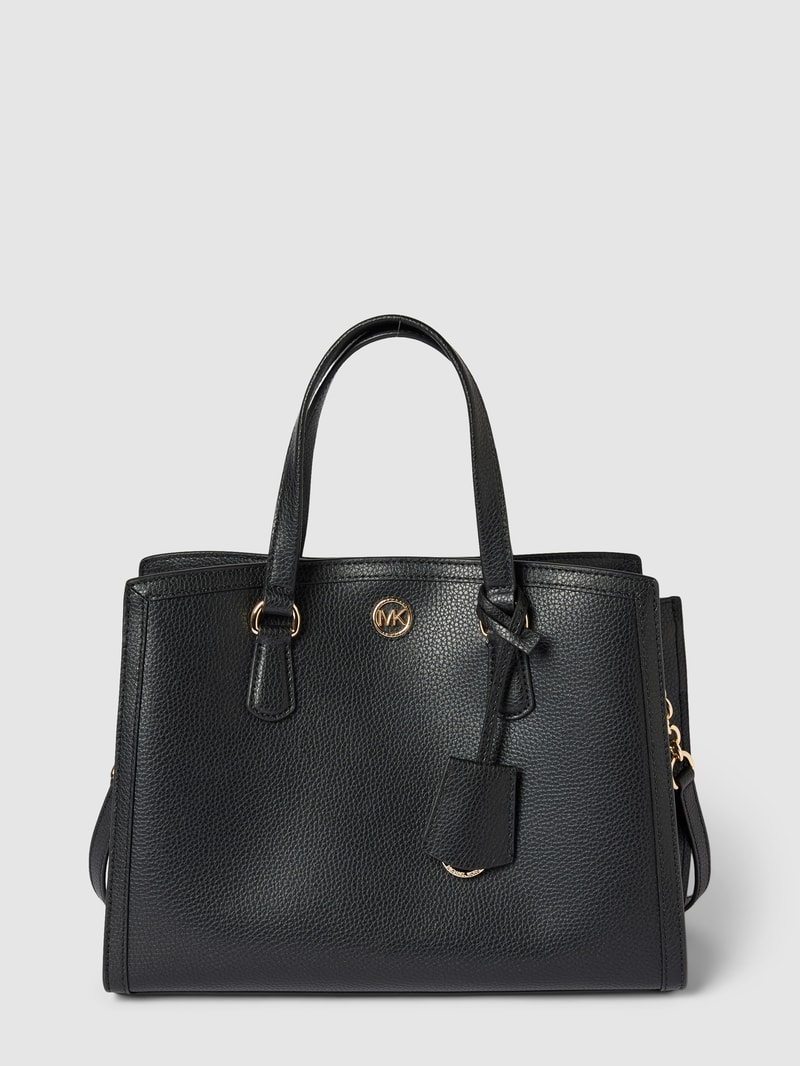 Handtasche mit Applikation Modell 'CHANTAL' in black