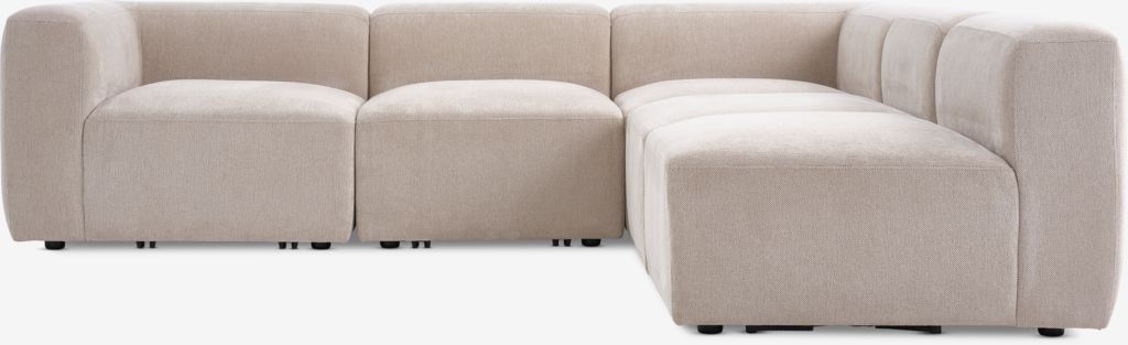 SKEJBY SKEJBY 5-seters modulsofa, åpen, sandstoff