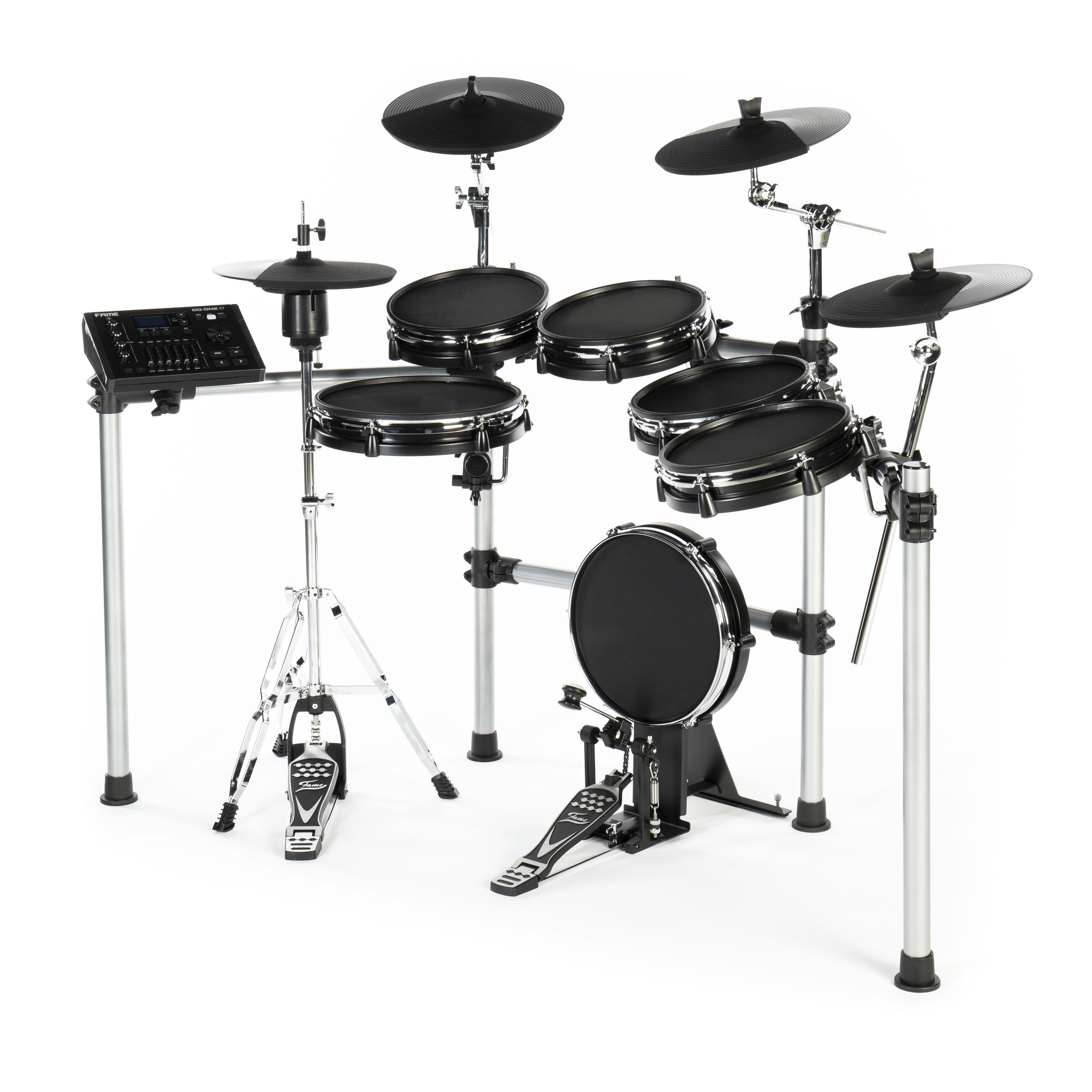 FAME E-Drum, DD-ONE Pro XT E-Drum Set, Elektronisches Schlagzeug-Set mit echter Hi