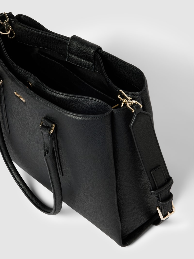 Handtasche mit Strukturmuster in schwarz