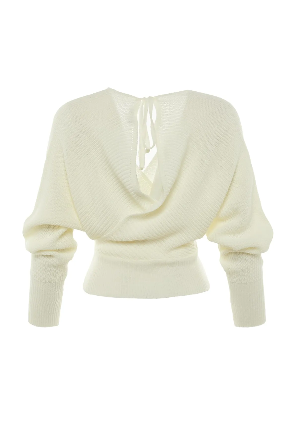 Trendyol Collection  Ecrufarbener zweireihiger Strickpullover TWOAW21KZ1277