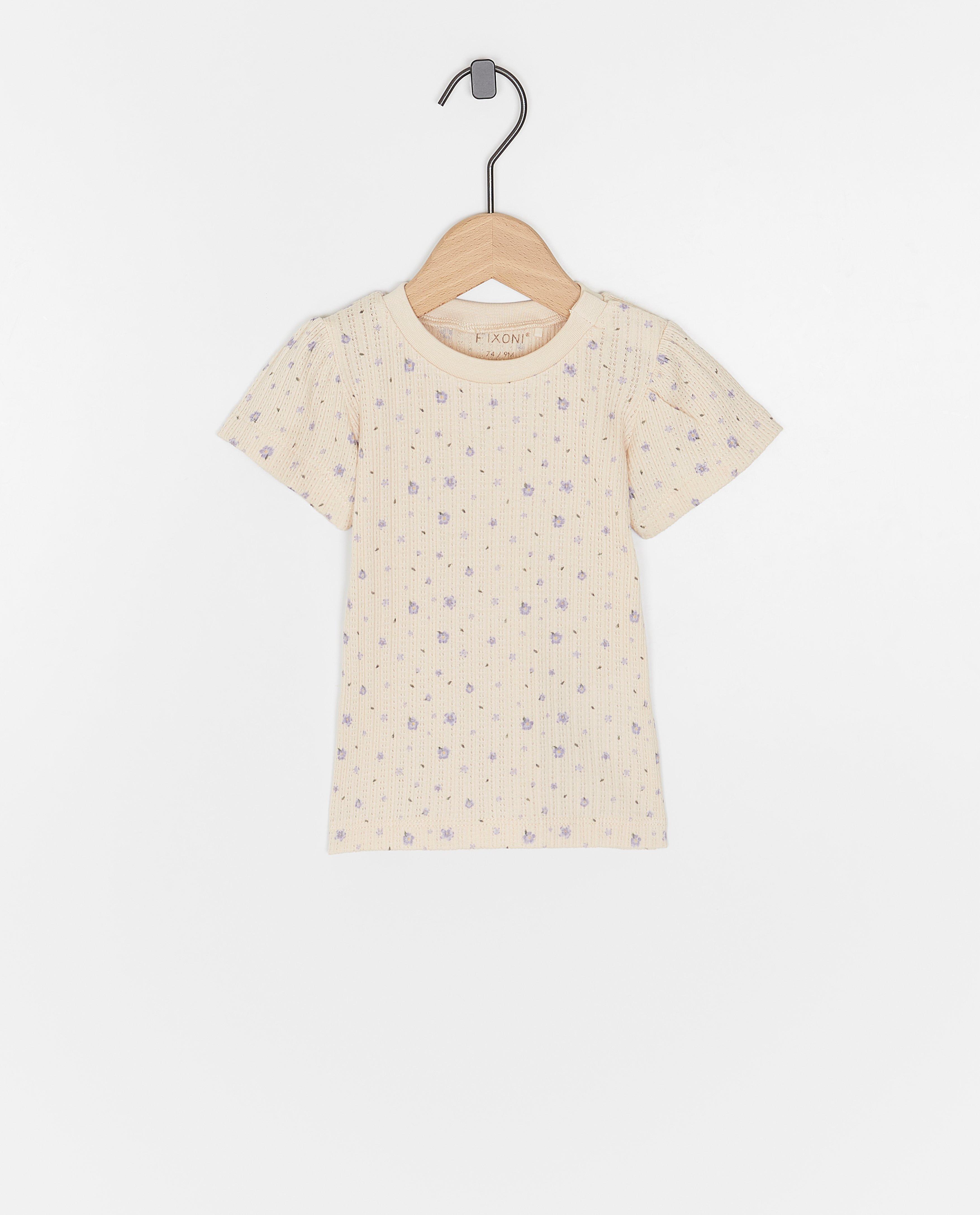 Tricou Fixoni bej cu imprimeu ajurat