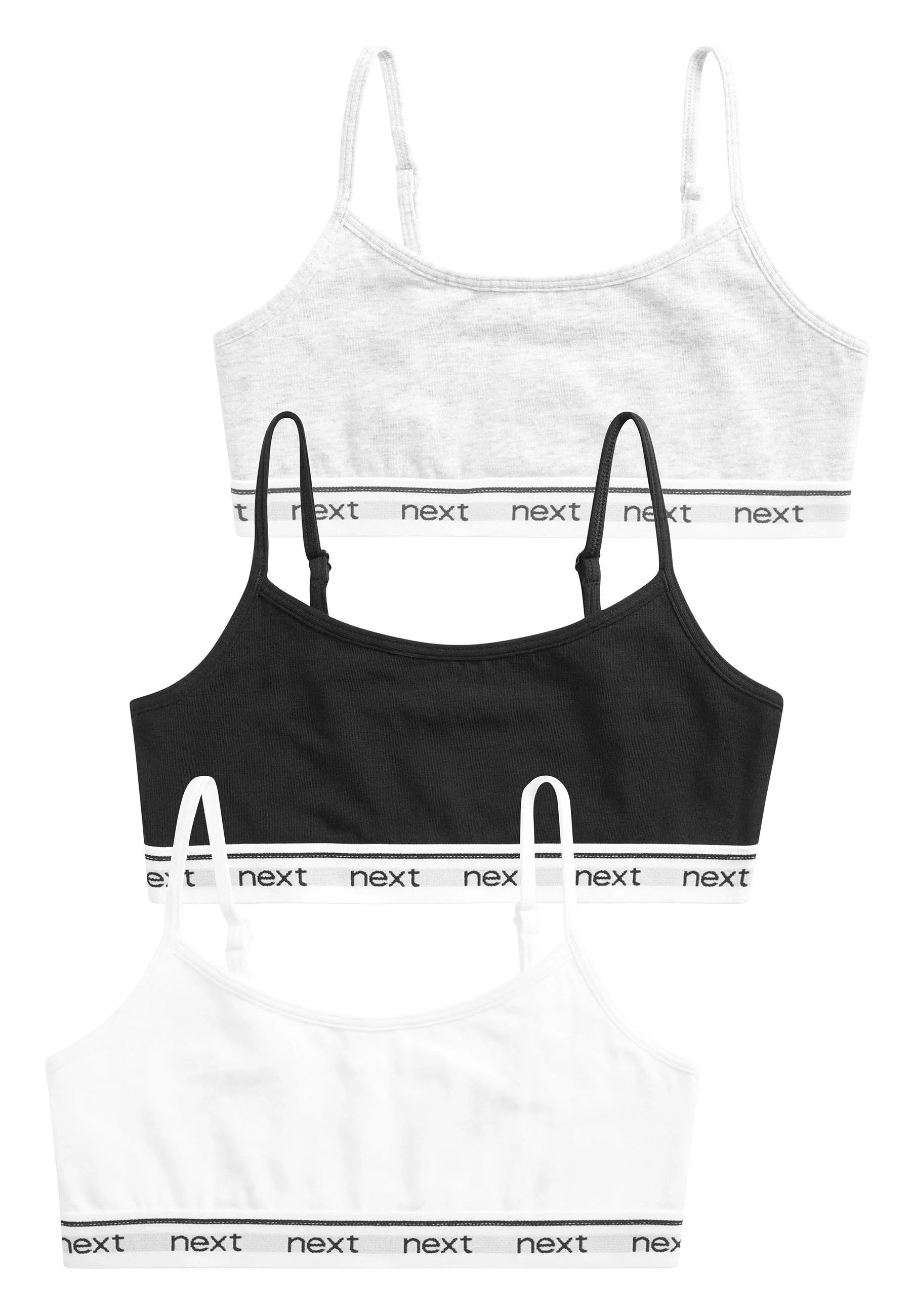 Siguiente PAQUETE DE 3 TOPS CORTOS MONOCROMÁTICOS CON TIRANTES (PARA MAYORES) - Bustier