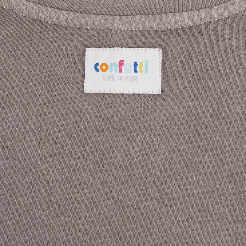 T-shirt gris CONFETTI pigments naturels mixte
