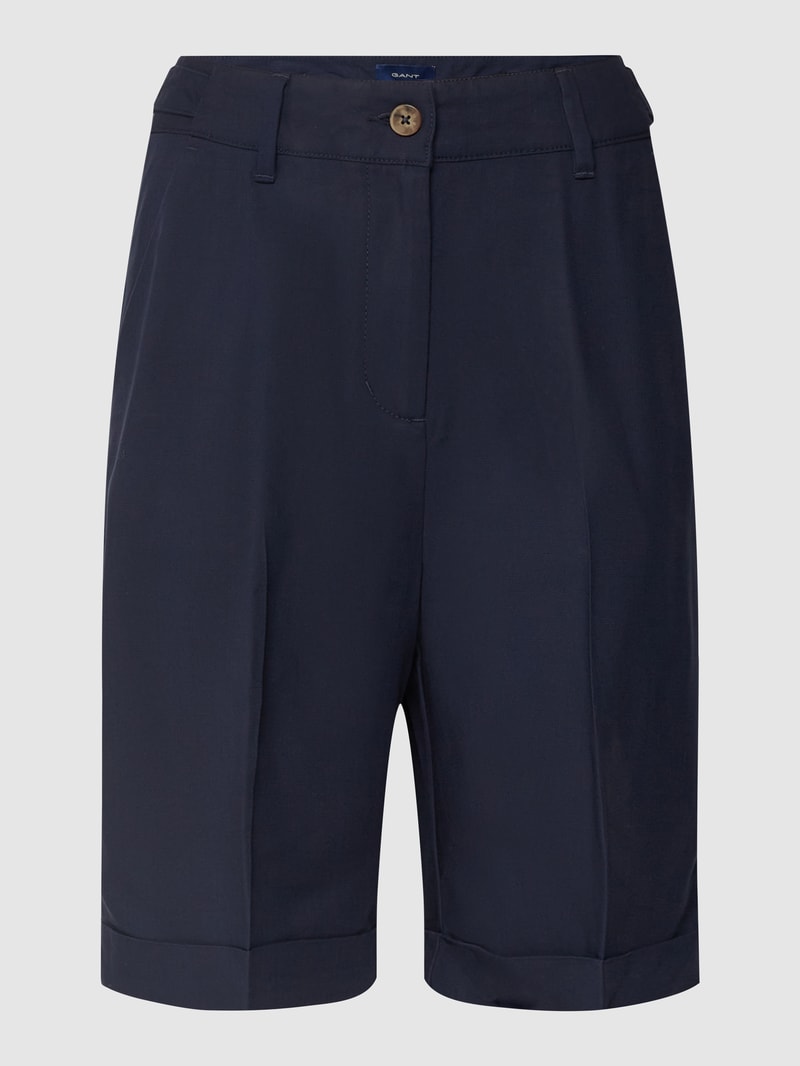 Shorts mit seitlichen Eingrifftaschen in marineblau