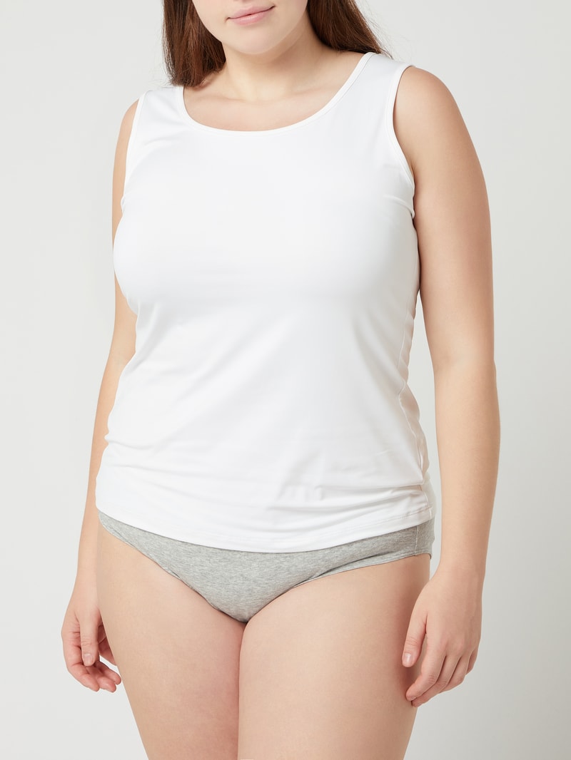 PLUS SIZE String mit Stretch-Anteil in mittelgrau meliert