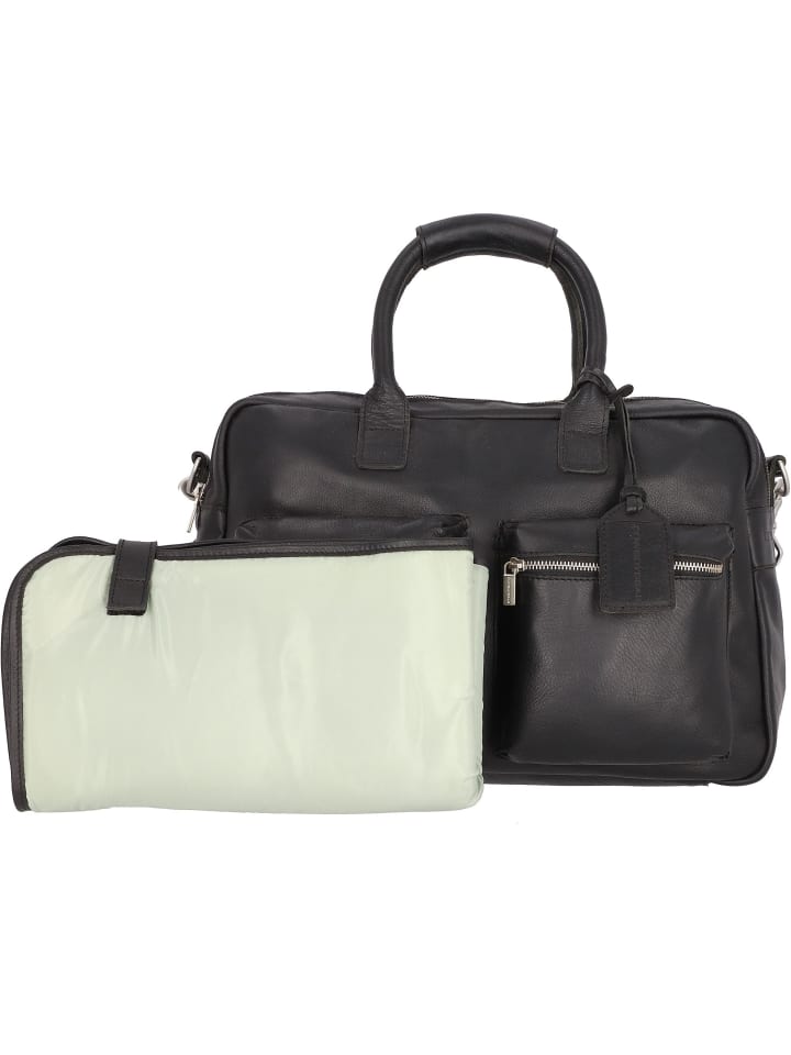 Cowboysbag The Diaper Bag Wickeltasche Leder 39 cm in black günstig kaufen onesize