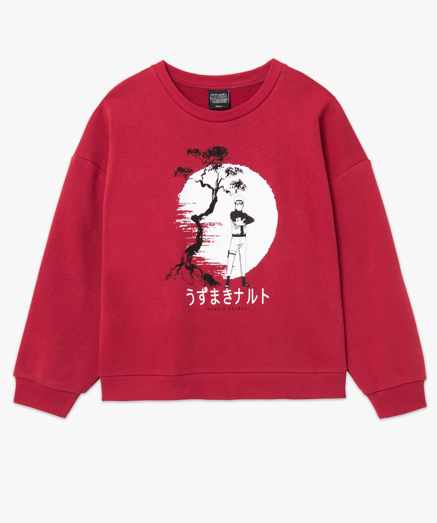 Sweat femme en molleton bouclette imprimé - Naruto Shippuden rouge | GEMO