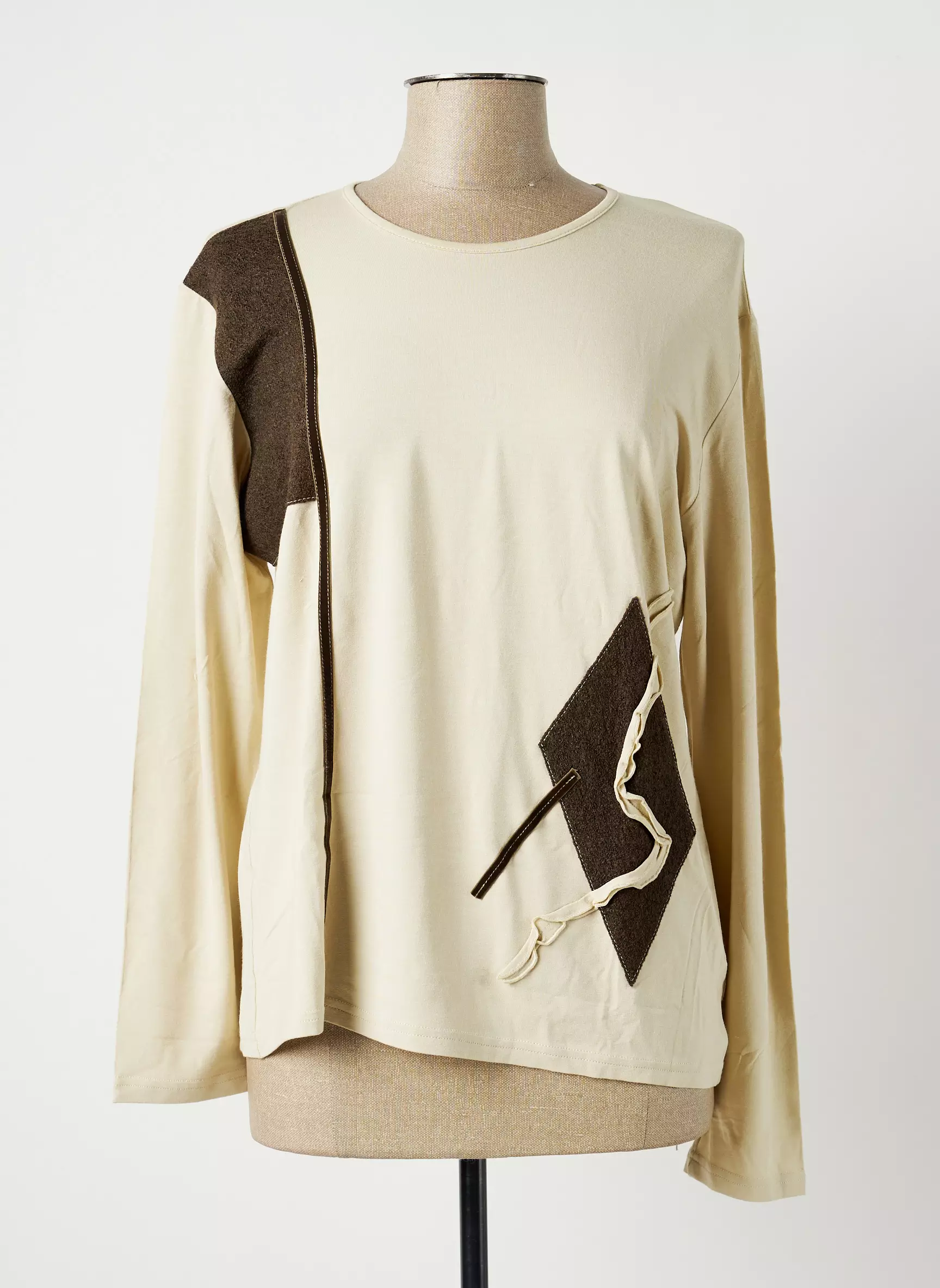 Jean Delfin Tshirts Femme couleur beige