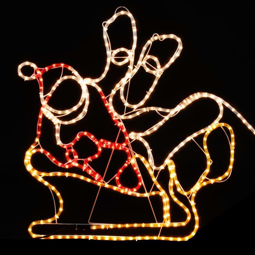 vidaXL Christbaumschmuck Weihnachtsbeleuchtung 4 XXL-Rentiere Schlitten 1548 LEDs 500x80 (1-tlg)