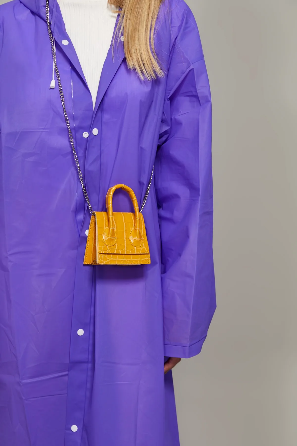 Cool & Sexy  Senffarbene Micro-Tasche mit Kettenriemen für Damen BE459