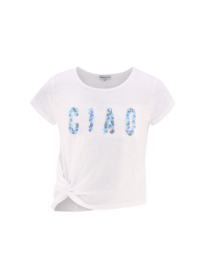 happy girls by Eisend Shirt in Weiß/ Hellblau günstig kaufen