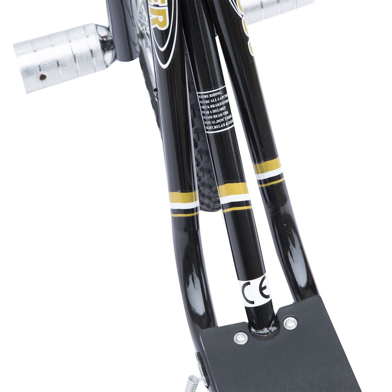 HOMCOM Kinderroller mit Luftreifen Scooter Tretroller Roller Cityroller Kinder Roller Kickboard ab 5 Jahre Kleinkind 16 Zoll Schwarz 143 x 58 x 92-100 cm