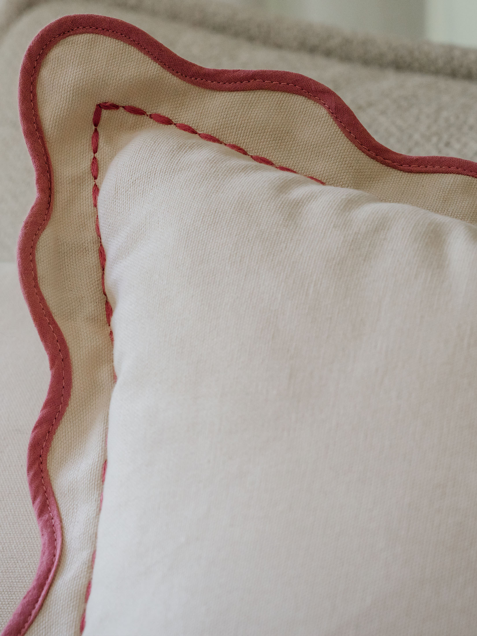 Luna Kissen, Creme/Pink