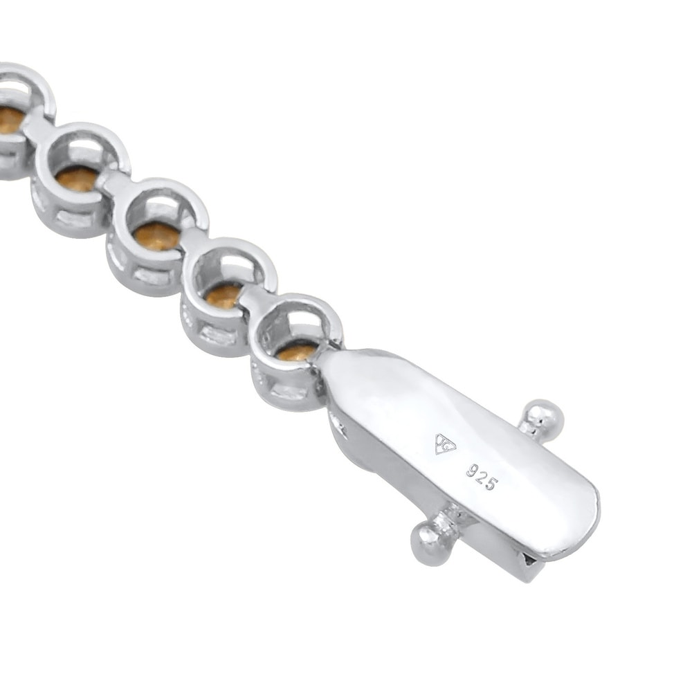 Elli PREMIUM Elli PREMIUM Bracelet Femmes Tennis Tendance étincelante avec cristaux Rose en ar Bracelet