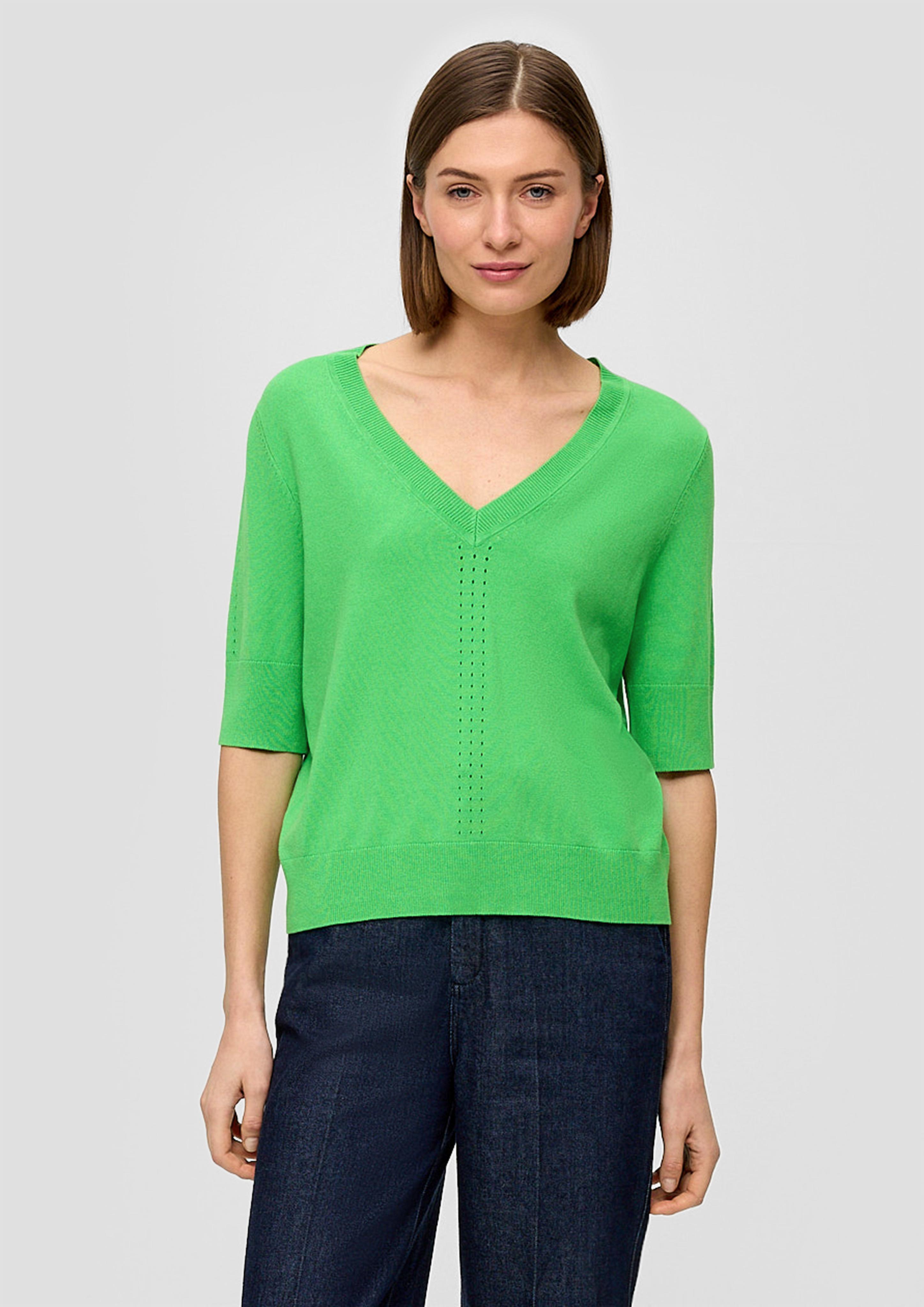 Strickshirt mit Lochmuster  2145579-7591