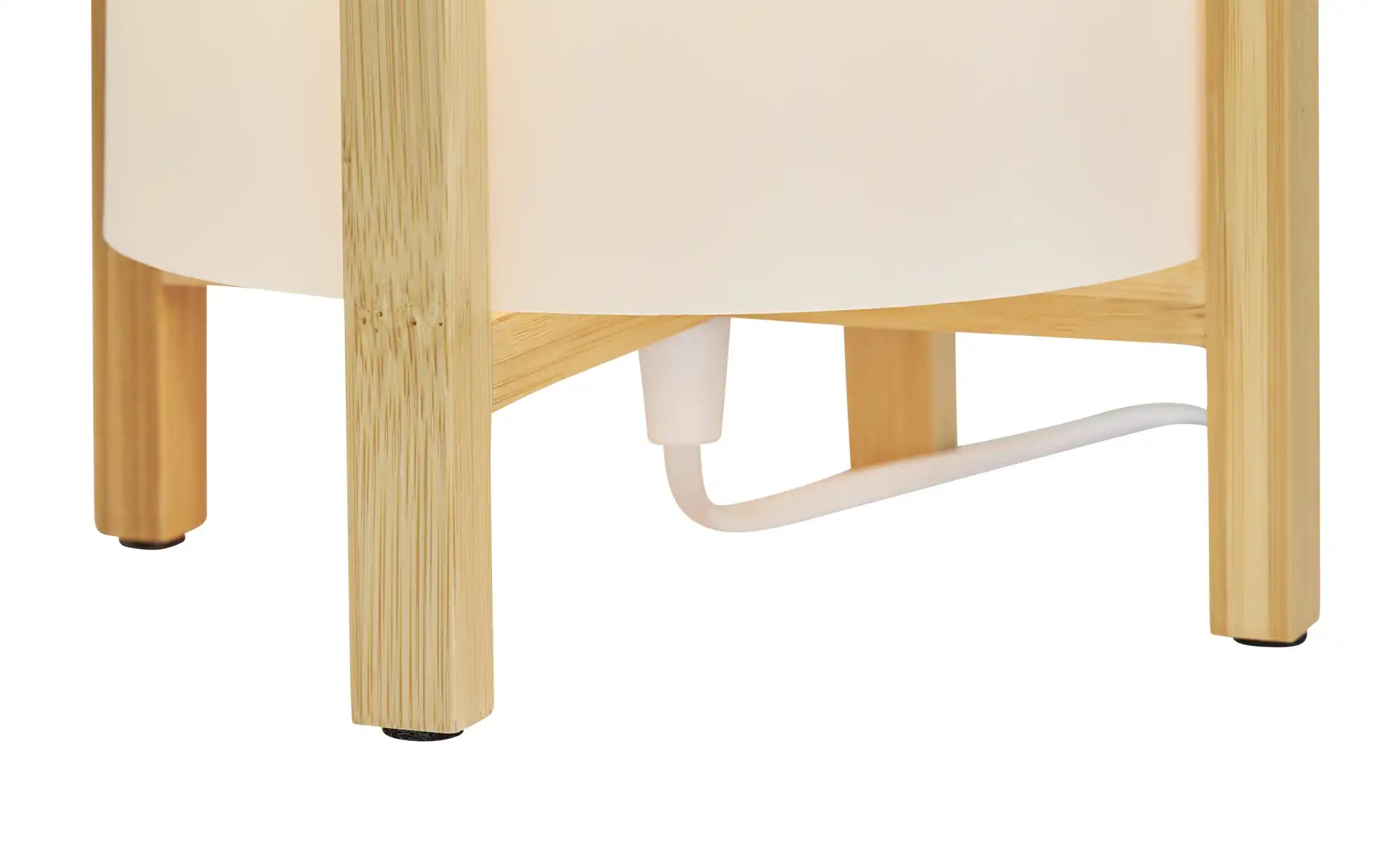 levelone Tischleuchte, 1-flammig, Bambus/ Papier