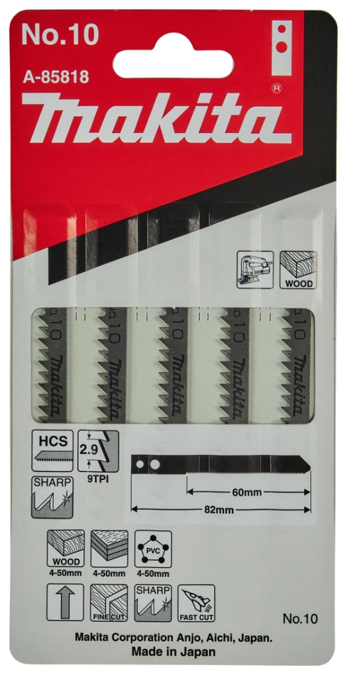 Lamă de ferăstrău Makita Accessories A-85818 NO10 5 bucăți