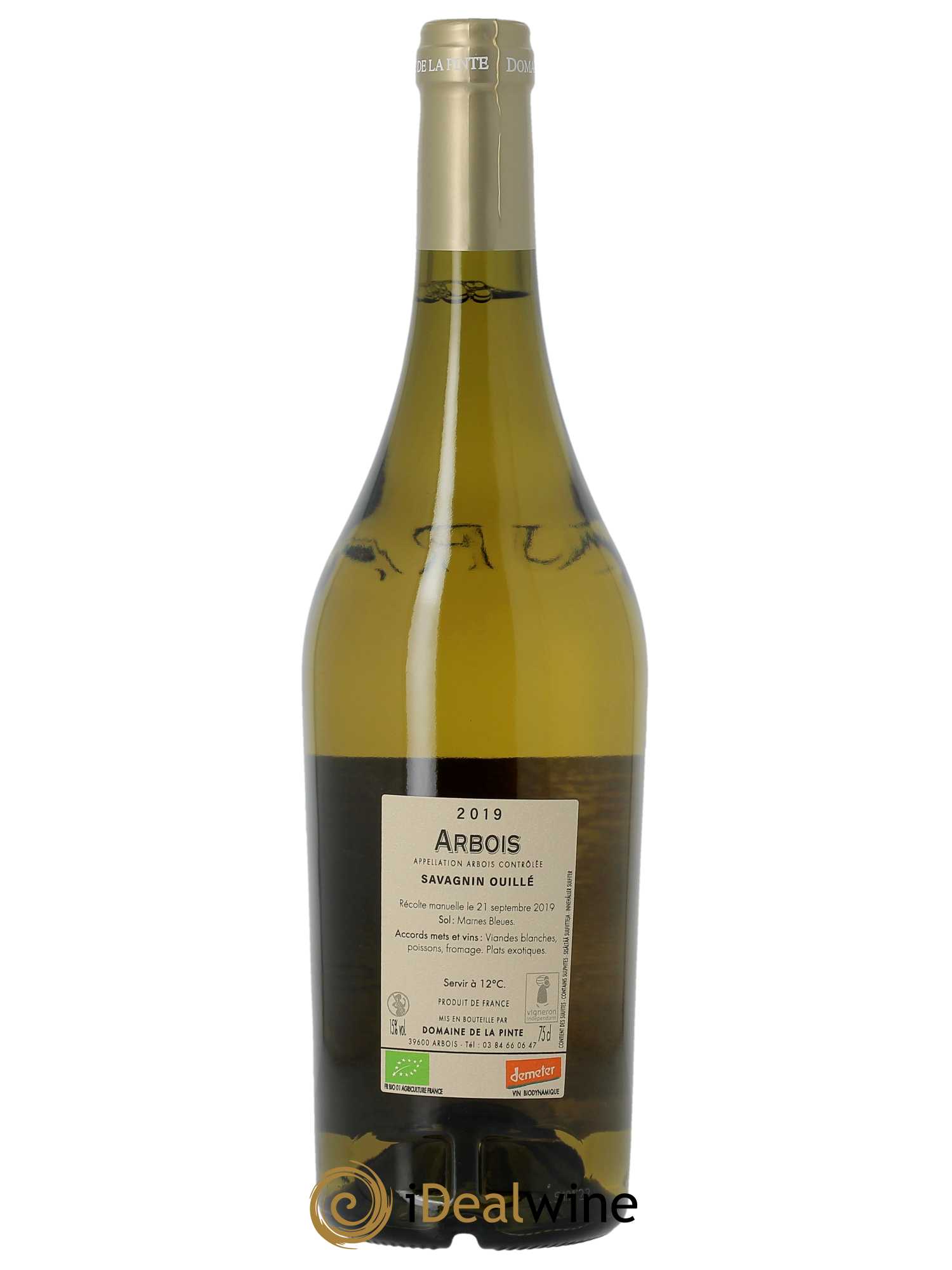 Arbois Savagnin Ouillé Domaine de la Pinte  2019 - Lot de 1 Bouteille